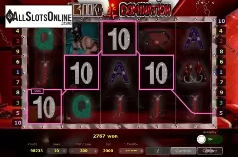 Win screen. Book of Domination from Five Men Games