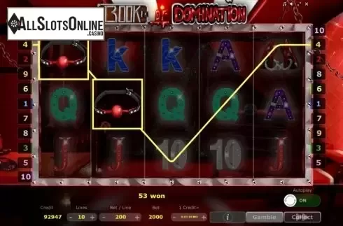 Win screen 3. Book of Domination from Five Men Games
