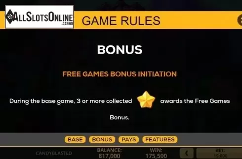 Game Rules 1. CandyBlasted from High 5 Games
