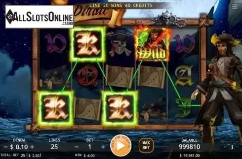 Win Screen. Captain Pirate from KA Gaming