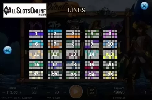 Paylines. Captain Pirate from KA Gaming