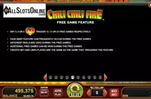 Free Game feature screen