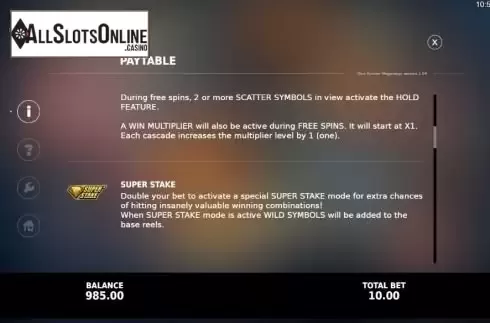 Paytable 2