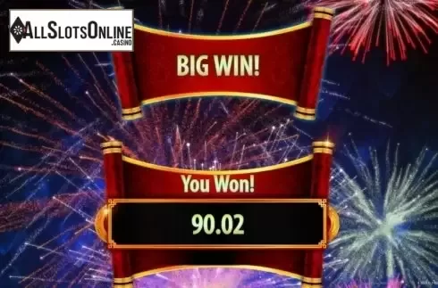 Big Win screen. Dragon Spin from Bally