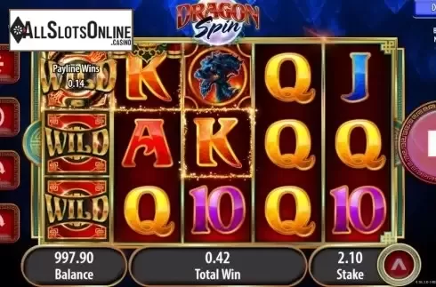 Wild Win screen. Dragon Spin from Bally