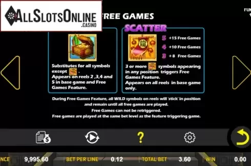 Paytable 2. Dragon Treasure from Aspect Gaming