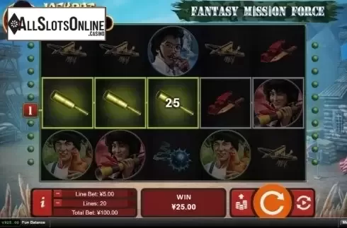 Win Screen. Fantasy Mission Force from RTG