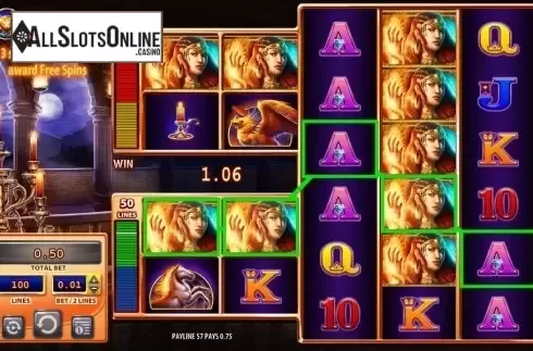 Win screen. Fire Queen (WMS) from WMS