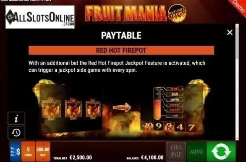 Features 1. Fruit Mania RHFP from Gamomat
