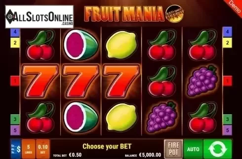 Reel Screen. Fruit Mania RHFP from Gamomat