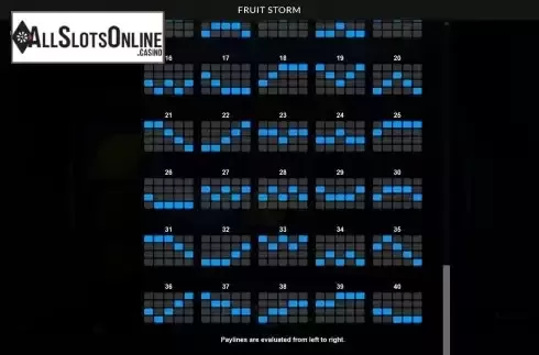 Paylines screen 2