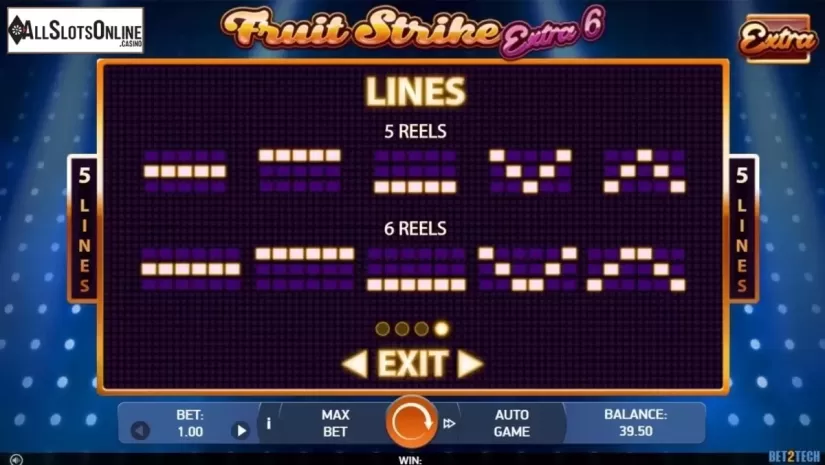 Lines. Fruit Strike: Extra 6 from Bet2Tech