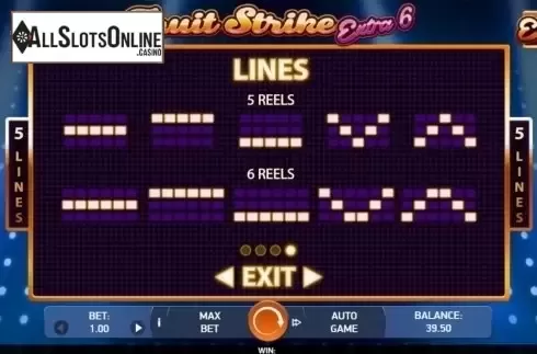 Lines. Fruit Strike: Extra 6 from Bet2Tech