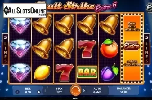 Reel Screen. Fruit Strike: Extra 6 from Bet2Tech