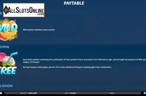Paytable 2