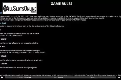 Game rules 1