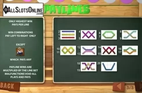 Paytable 3. Funky Fruits Farm from Playtech