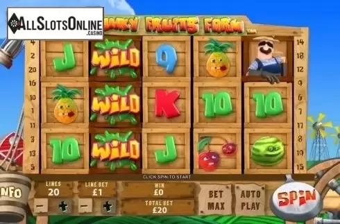Reels screen. Funky Fruits Farm from Playtech
