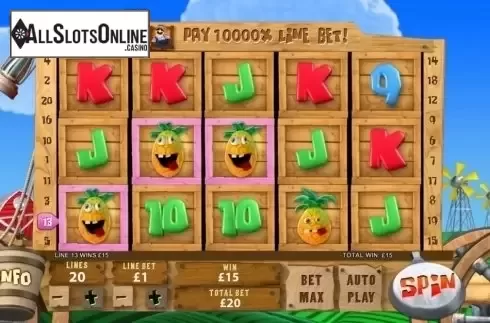 Win screen. Funky Fruits Farm from Playtech