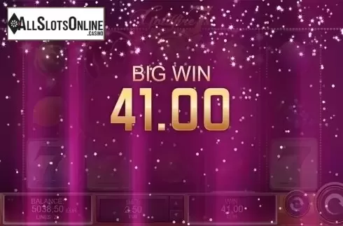 Big win screen. Goldfire 7s from Kalamba Games