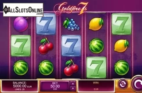 Reels screen. Goldfire 7s from Kalamba Games