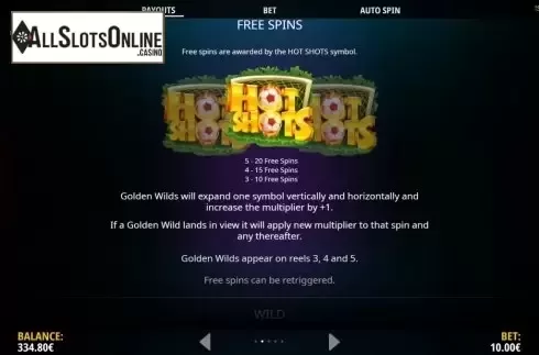 Features 2. Hot Shots 2 from iSoftBet