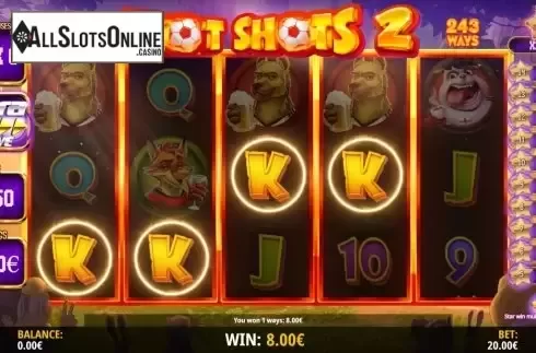 Win Screen 2. Hot Shots 2 from iSoftBet