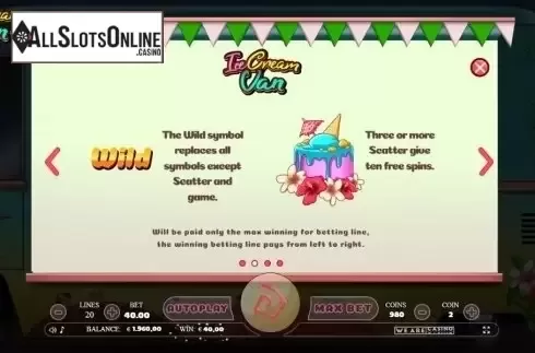 Features 1. Ice Cream Van from We Are Casino