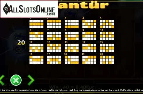 Paylines. Icrantur from Fils Game