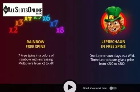 Start Screen. Irish Reels from Evoplay Entertainment