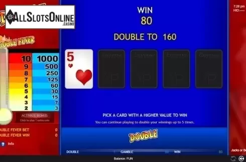 Gamble screen. Jacks or Better (Espresso Games) from Espresso Games