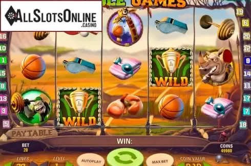 Game Workflow screen. Jungle Games from NetEnt