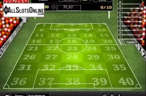 Game Screen 1. Keno Kick Off from 1X2gaming