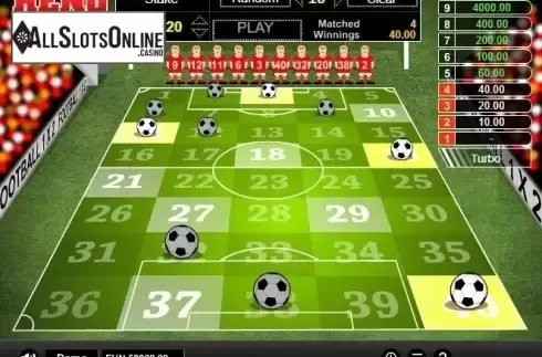 Win Screen . Keno Kick Off from 1X2gaming