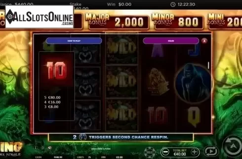 Paytable 4. King of the Jungle (Ainsworth) from Ainsworth