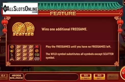 Additional Free Games screen