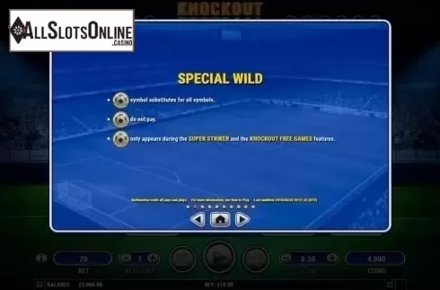 Paytable 2. Knockout Football from Habanero