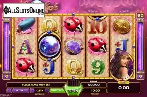 Game Workflow screen. Lady Luck (GameArt) from GameArt