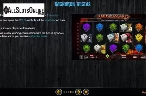Free Spins. Lords of Asgard from GAMING1