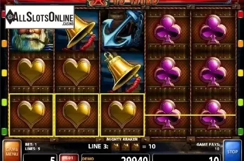 Screen 1. Mighty Kraken from Casino Technology