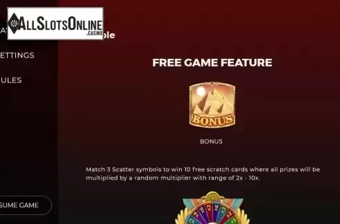 Free Games screen