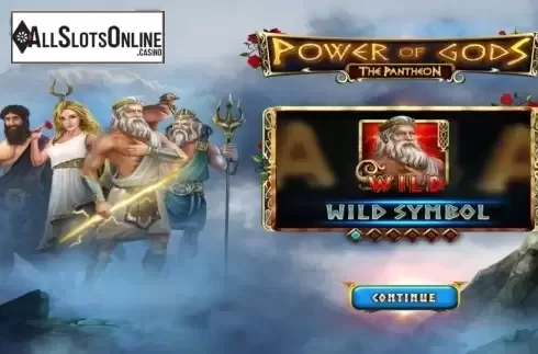 Start Screen. Power of Gods: The Pantheon from Wazdan