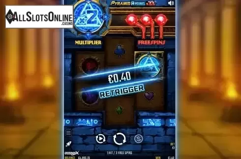 Free Spins Gameplay Screen