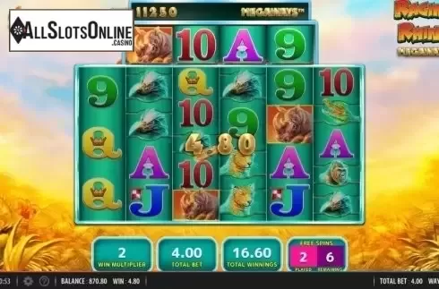 Free Spins 2. Raging Rhino Megaways from Red7