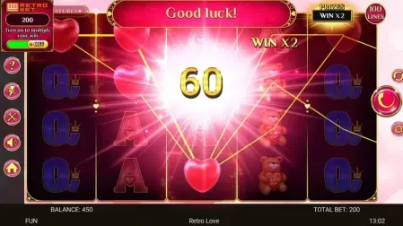 Retro Love slot screenshot 2