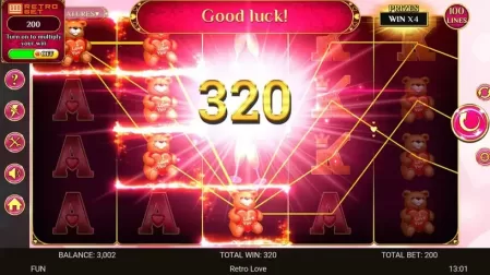 Retro Love slot screenshot 3