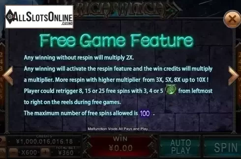 Free Spins. Rich Witch from CQ9Gaming