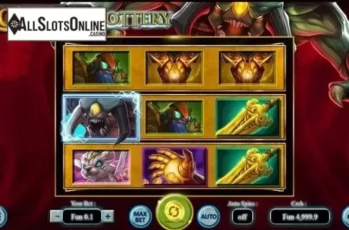 Reel screen. Roshan Lottery from OneTouch