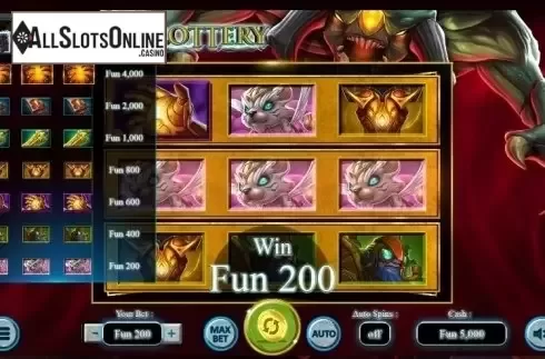 Paytable 1. Roshan Lottery from OneTouch