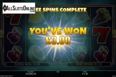 Win Screen 2. Something Fruity from Inspired Gaming